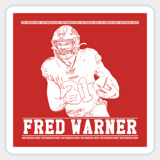 Fred warner || 49ers || White Sticker